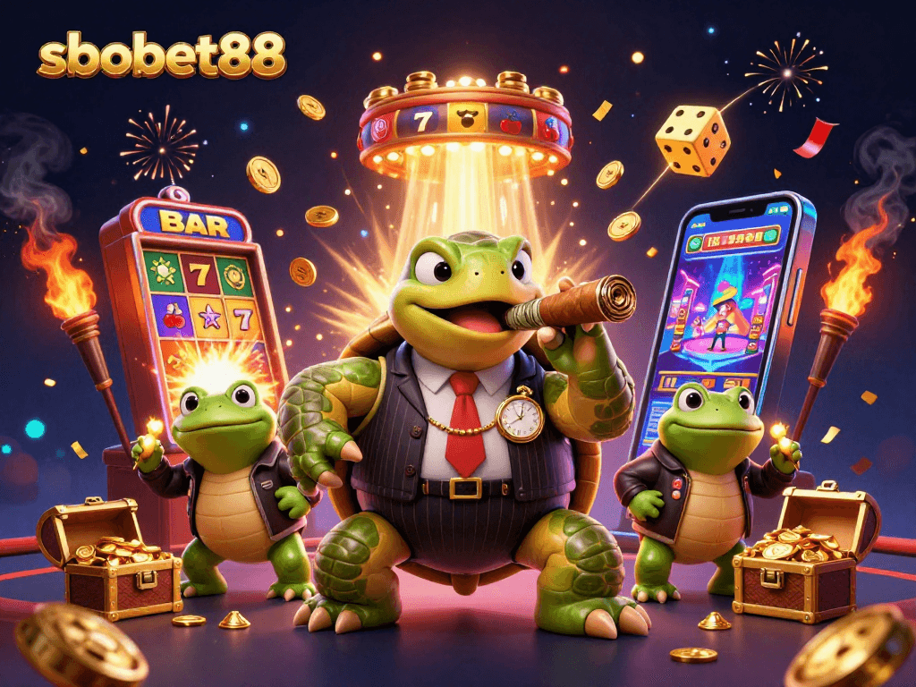 SBOBET88 offers thrilling sports betting with a snapping turtle mobster and dynamic casino elements.
