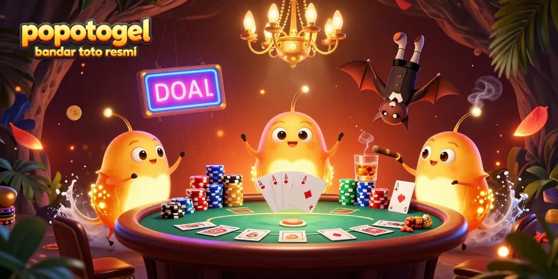 Experience popotogel bandar toto resmi with vibrant glowworms illuminating a thrilling casino scene.