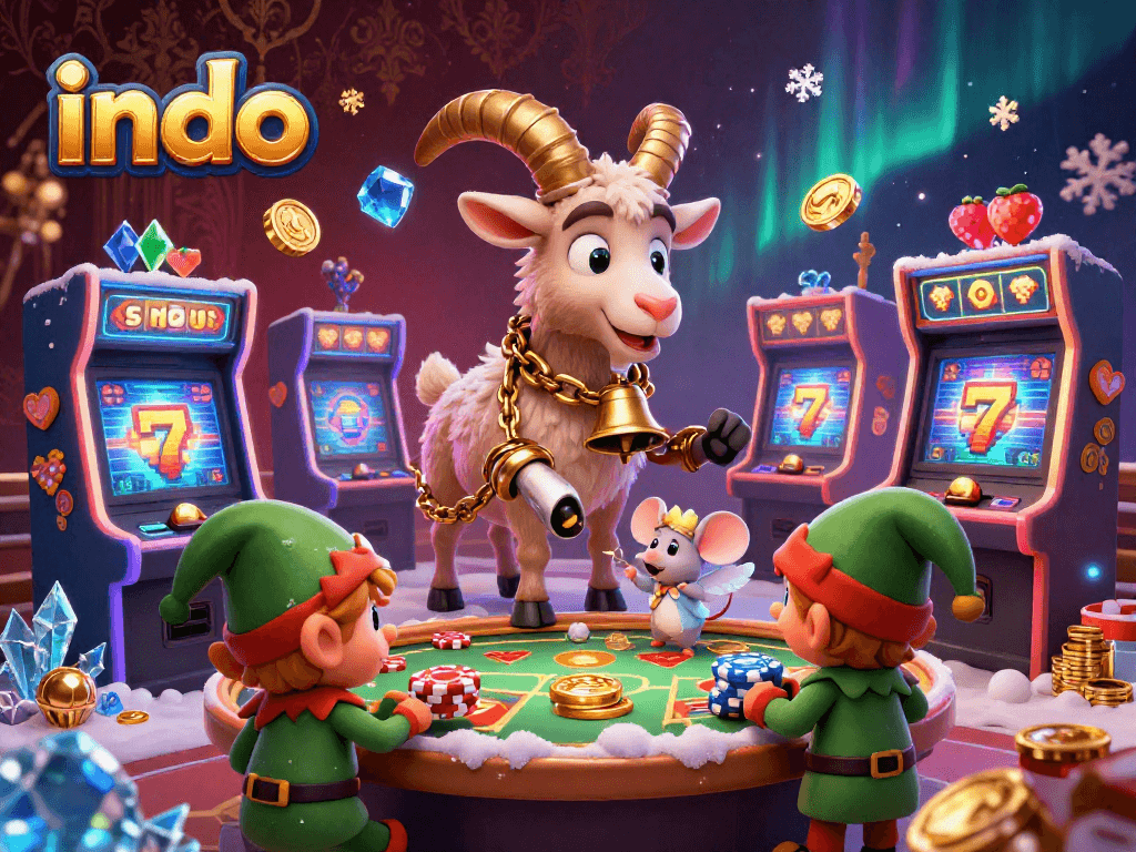 Engage with indo for exciting casino slots and festive gaming adventures featuring playful characters.