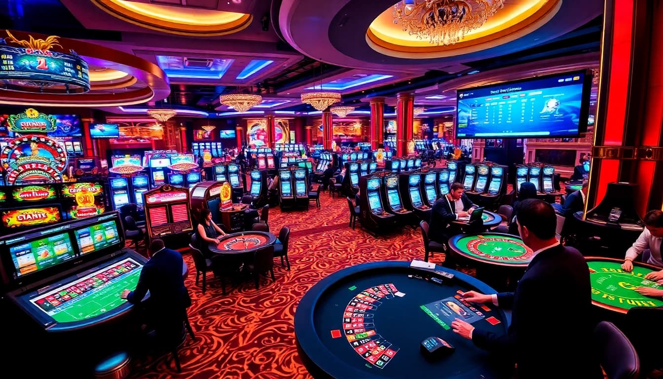 Experience the excitement of casino gaming at https://kuwinblog.com/, featuring professional dealers and vibrant slot machines.