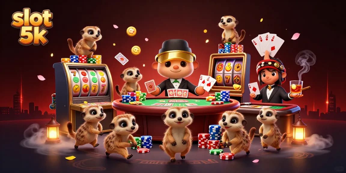 Engage in the thrilling world of slot 5k with dynamic meerkats running an exciting casino.