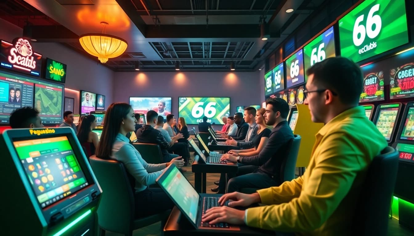 Exciting gameplay at 66club, showcasing vibrant casino games and sports betting.