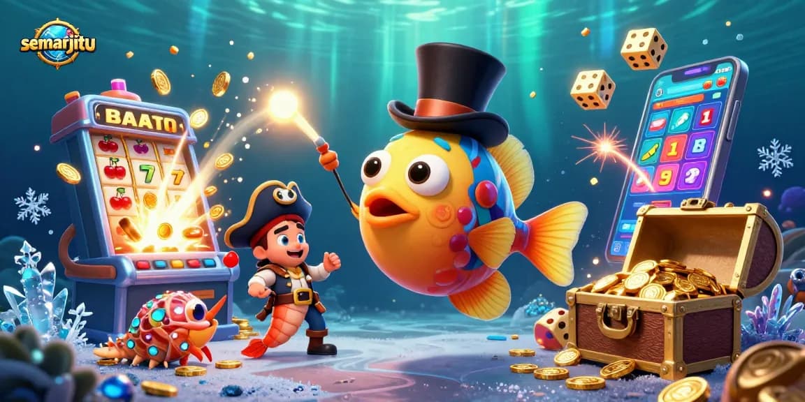 Menangkan permainan dengan semarjitu, sambil menikmati petualangan hadiah emas dari slot bertema bawah laut.