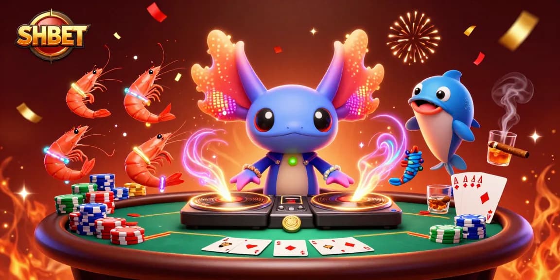 Join the excitement at SHBET with vibrant 3D casino characters and dynamic poker scenes.