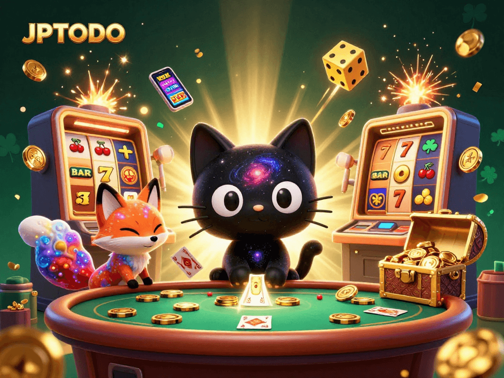 Experience JPTOTO's thrilling jackpot excitement with striking casino visuals and dazzling game elements.