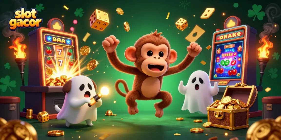 Memainkan slot gacor dengan karakter kucing hantu dan kera poltergeist yang menjadikan suasana kasino lebih hidup.