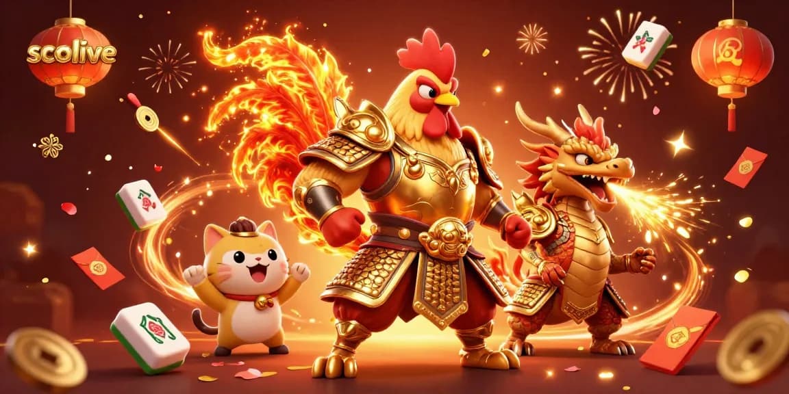Experience thrilling moments in socolive's vibrant gambling world with lively characters and festive elements.