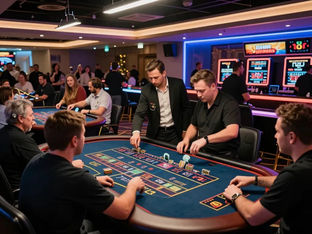 Players enjoying thrilling casino games with 789f ink in a vibrant atmosphere