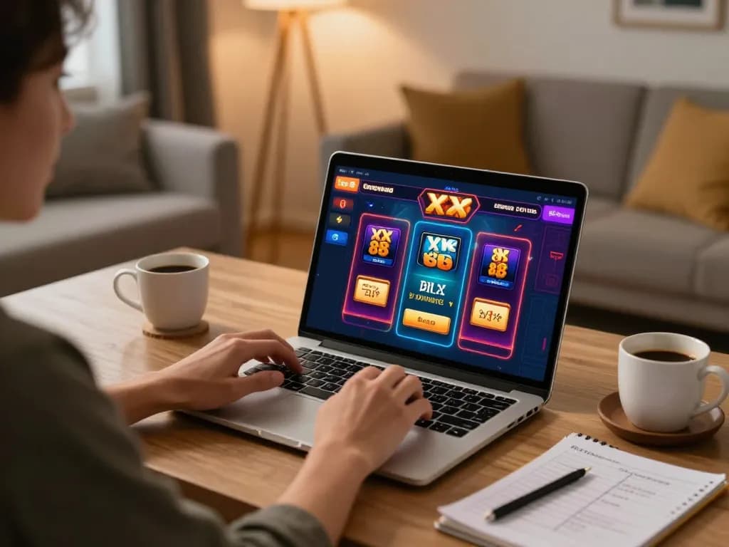 Engaging gameplay on XX 88 casino app at home, showcasing vibrant smartphone screen with betting options.