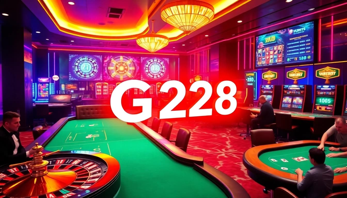 Experience G28's exciting online gambling with vibrant roulette and slot machines.
