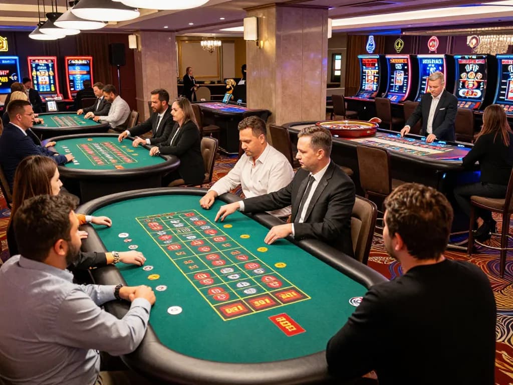 Players engaging with roulette at F8BET casino, highlighting the excitement of betting.
