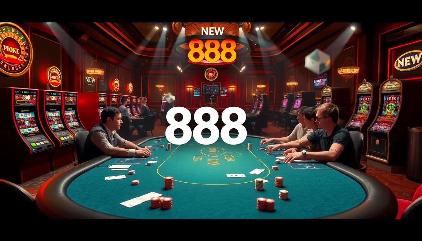 Engage in thrilling action at 888 NEW casino with vibrant games and excited players.