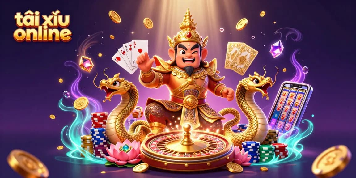 Experience the thrill of tài xỉu online with dynamic characters and rich casino elements.