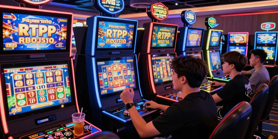Exciting pajaktoto gaming scene with players enjoying online slot machines.