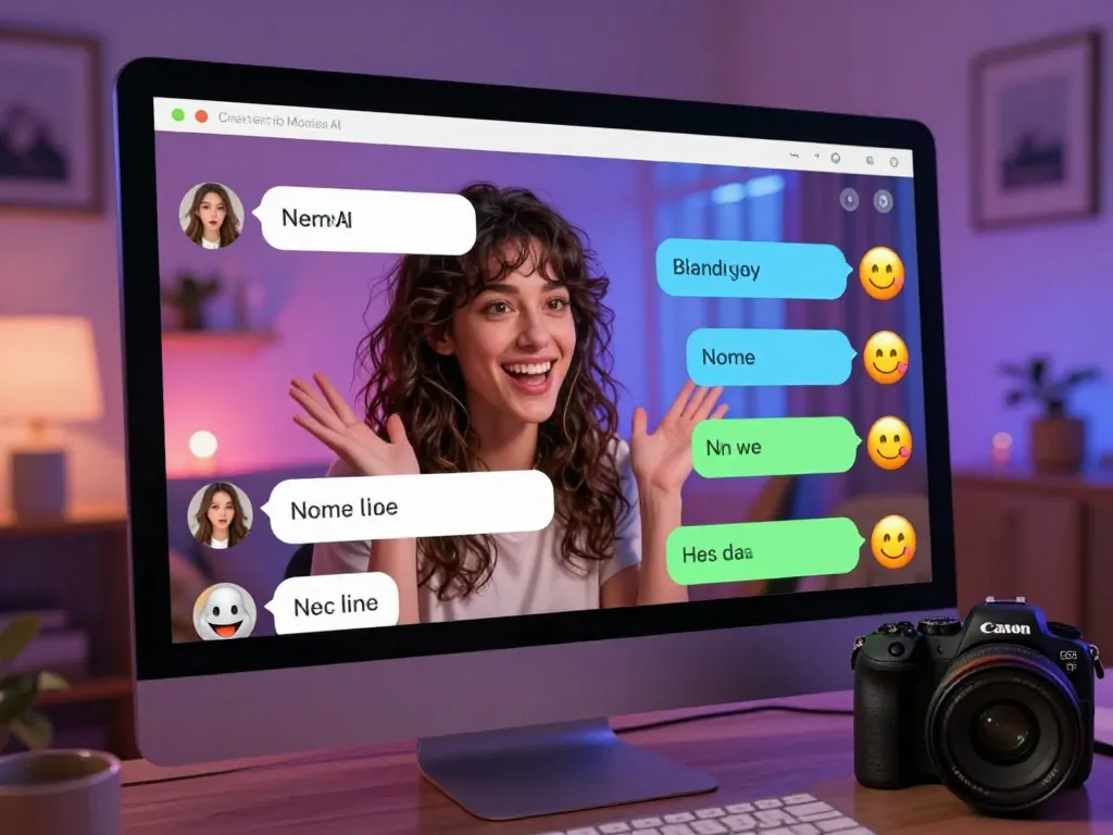 Explore engaging NSFW AI chats with vibrant character interactions in a cozy digital environment.