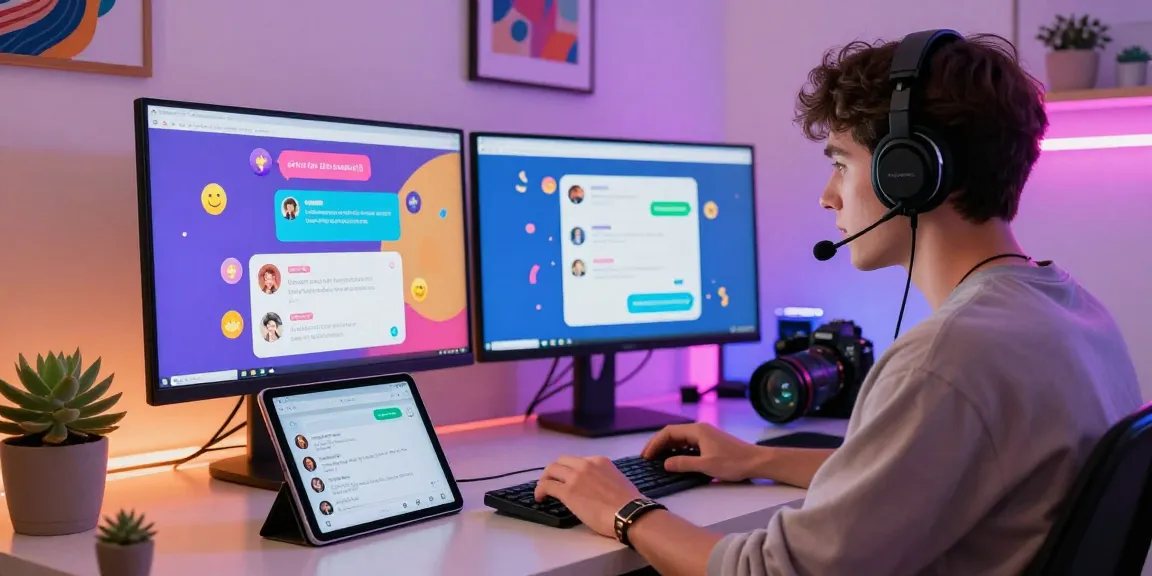 Engaging with an NSFW chat bot in a vibrant digital workspace.