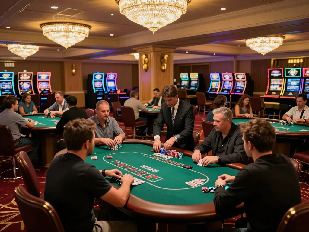 Players enjoying an exciting game at LV88 casino with vibrant atmosphere and action