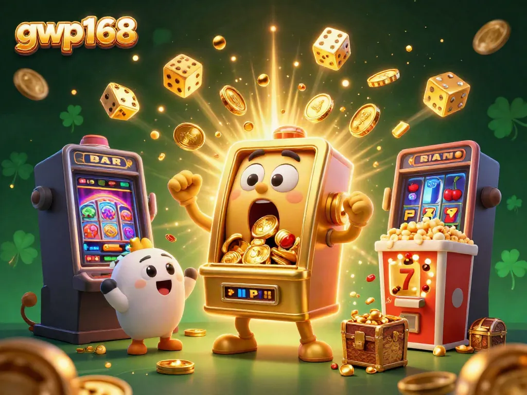 Memenangkan jackpot di GWP168 dengan mesin slot emas dan simbol keberuntungan, pengalaman kasino terbaik.