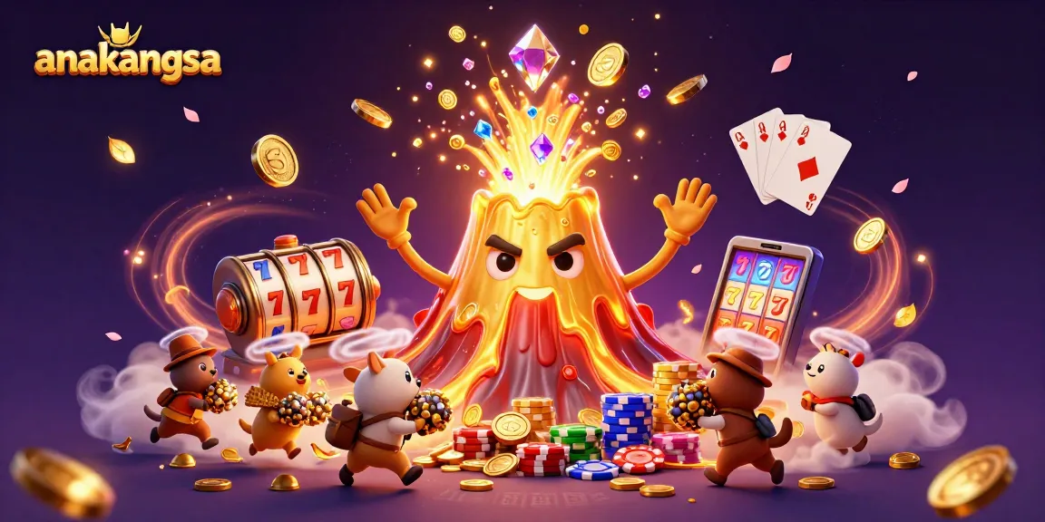 Engage with anakangsa's vibrant casino world featuring golden treasures and exciting gaming elements.