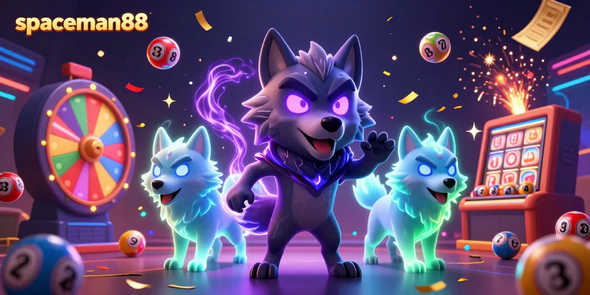 Engage with spaceman88's thrilling 3D cartoon casino scene featuring vibrant animated elements and glowing characters.
