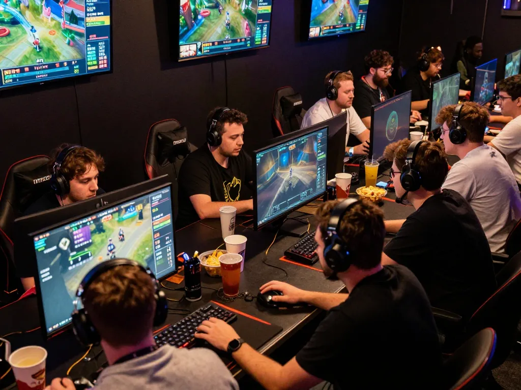 TR88 esports betting scene with bettors analyzing live game stats and odds