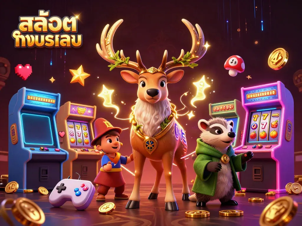 สล็อตทดลองเล่น นำเสนอภาพของเกมสล็อตฟรีในบรรยากาศคาสิโนสุดพิเศษ