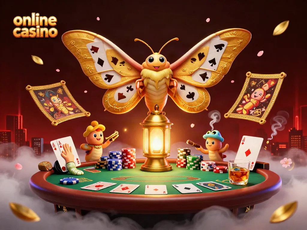 Engaging online casino illustration featuring vibrant card suits and golden casino elements.