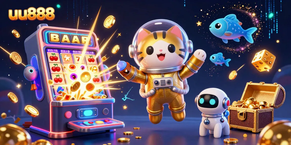 Engage with high-stakes fun in uu888 with a vibrant 3D casino scene brimming with action.
