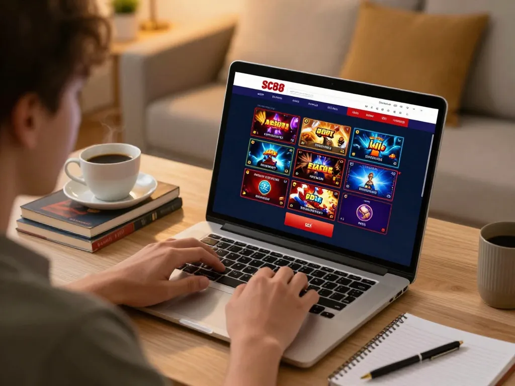 Using the link vào SC88 for a riveting online casino gaming experience at home.