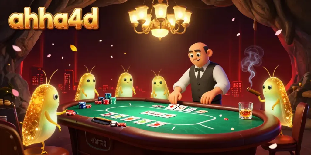 Menangkan permainan slot dengan ahha4d di kasino gua bercahaya bersama makhluk bercahaya.