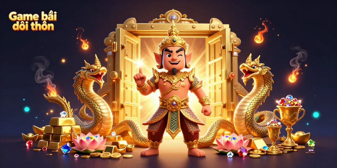 Engage in the thrilling Game bài đổi thưởng with vibrant guardians and treasure bursting forth.