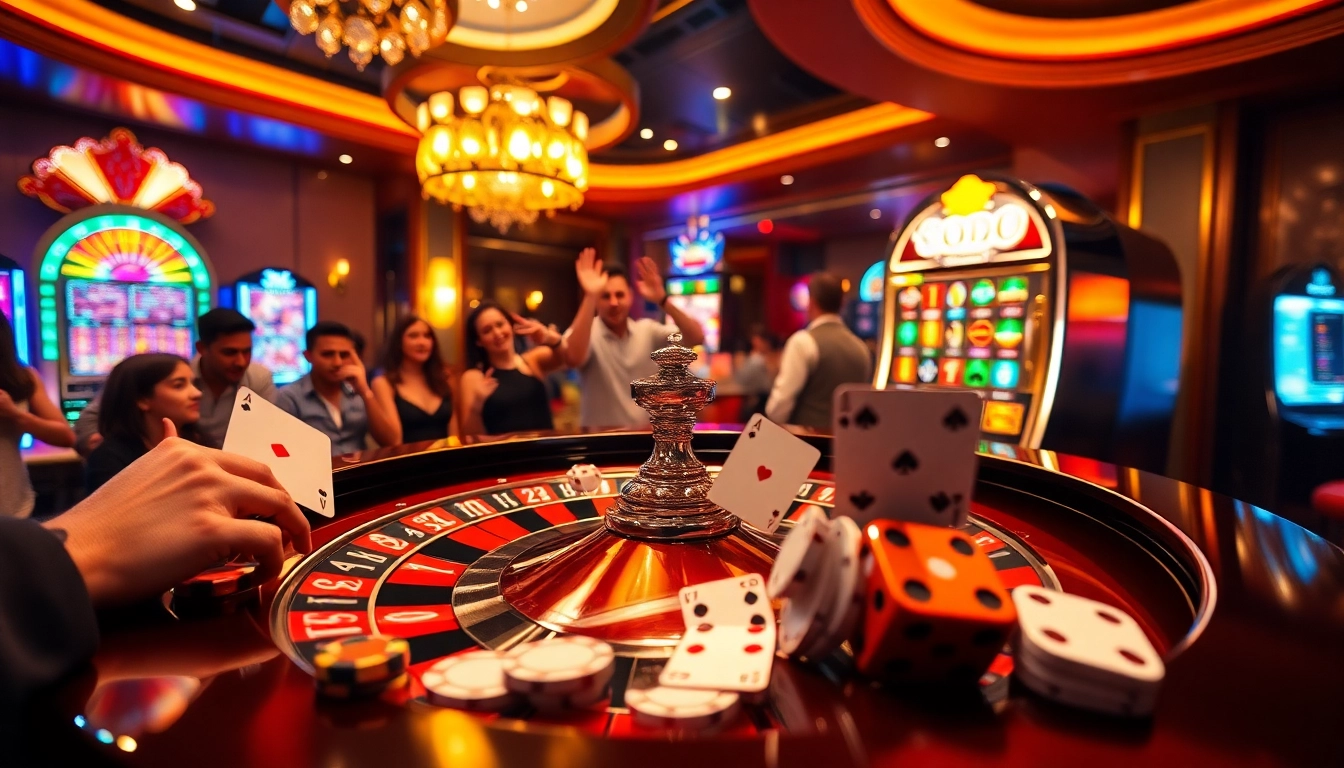 Experience the thrill at SODO Casino with players engaging at a colorful roulette table.
