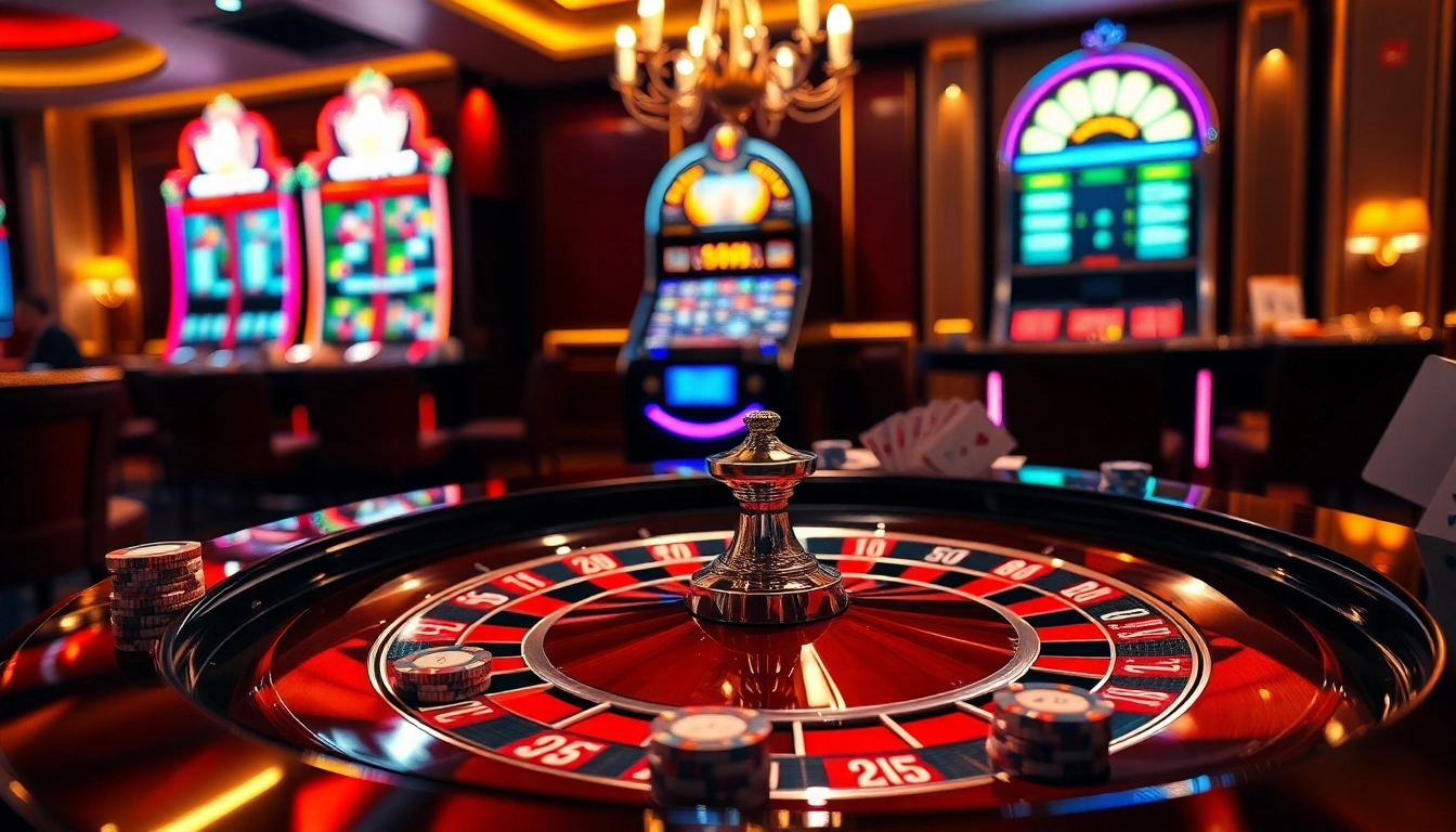 Experience the thrill of bongdalu with a vibrant casino scene, featuring roulette and poker action.