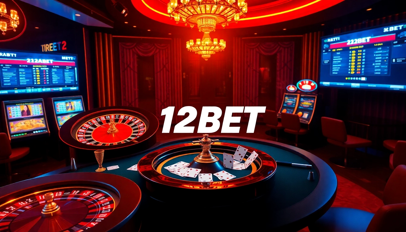 Experience thrilling online gambling sessions at 12BET, featuring vibrant tables and exciting games.