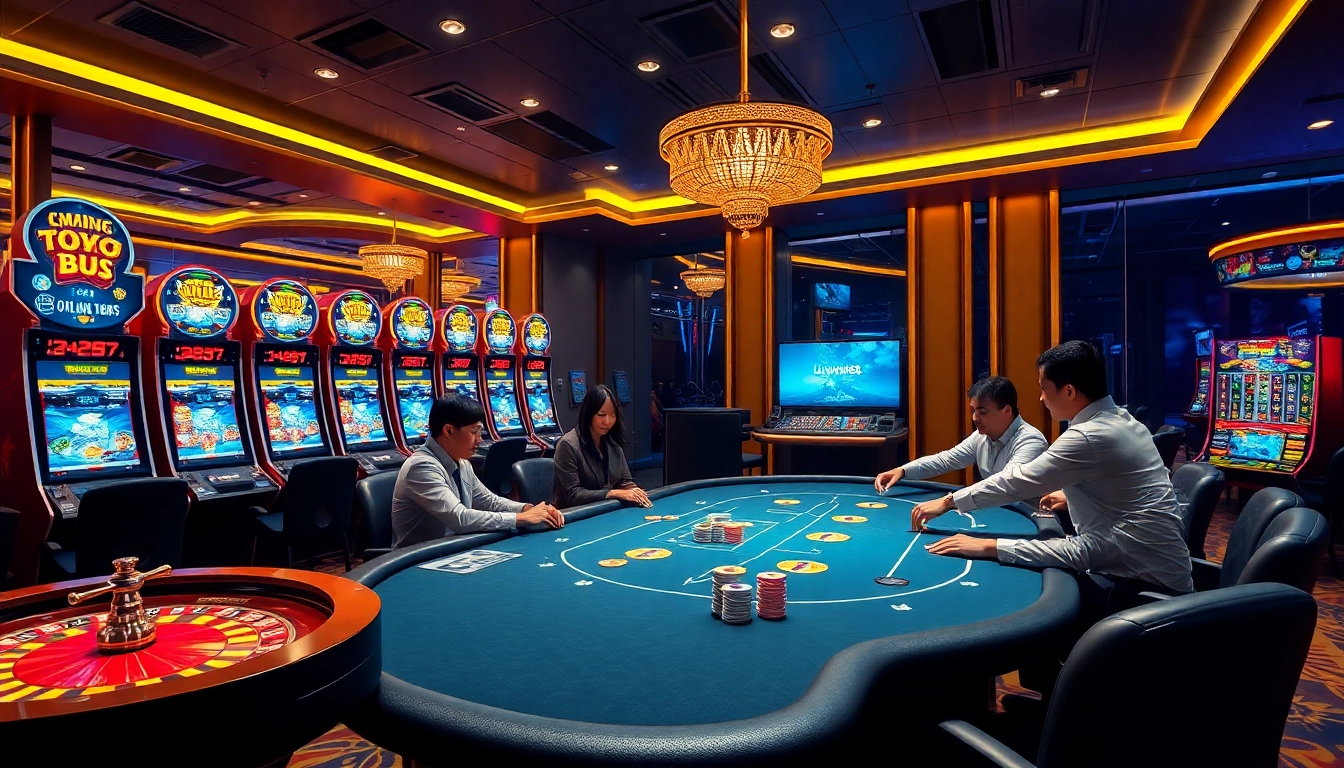 Experience the thrill of OLYMPUS88 with an engaging online casino scene showcasing exciting gambling elements.