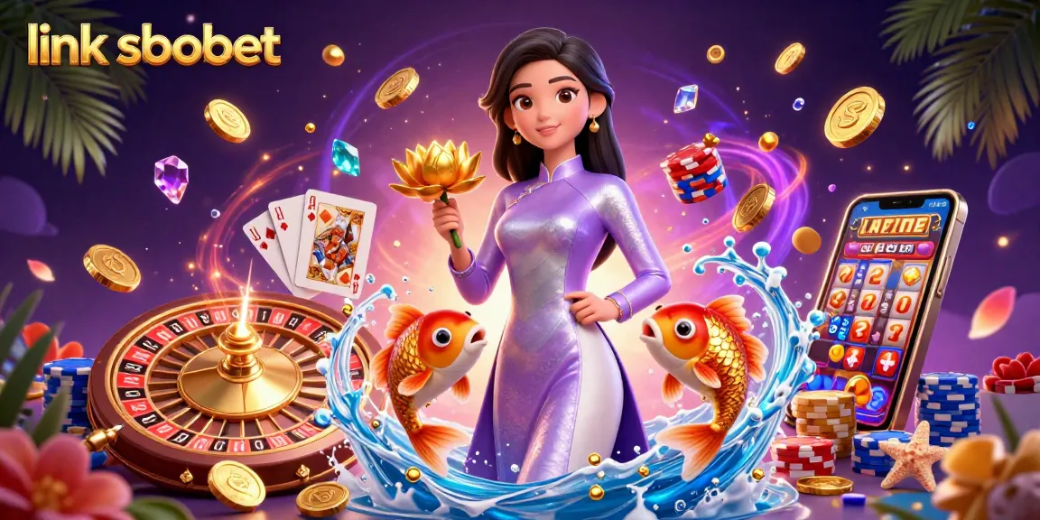 Experience thrilling gameplay with link sbobet, showcasing vibrant casino elements and an Asian theme.
