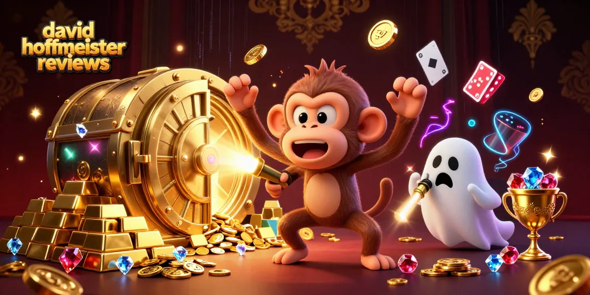 Experience thrilling david hoffmeister reviews as a mischievous monkey juggles golden casino treasures with a curious ghost-hunter puppy.