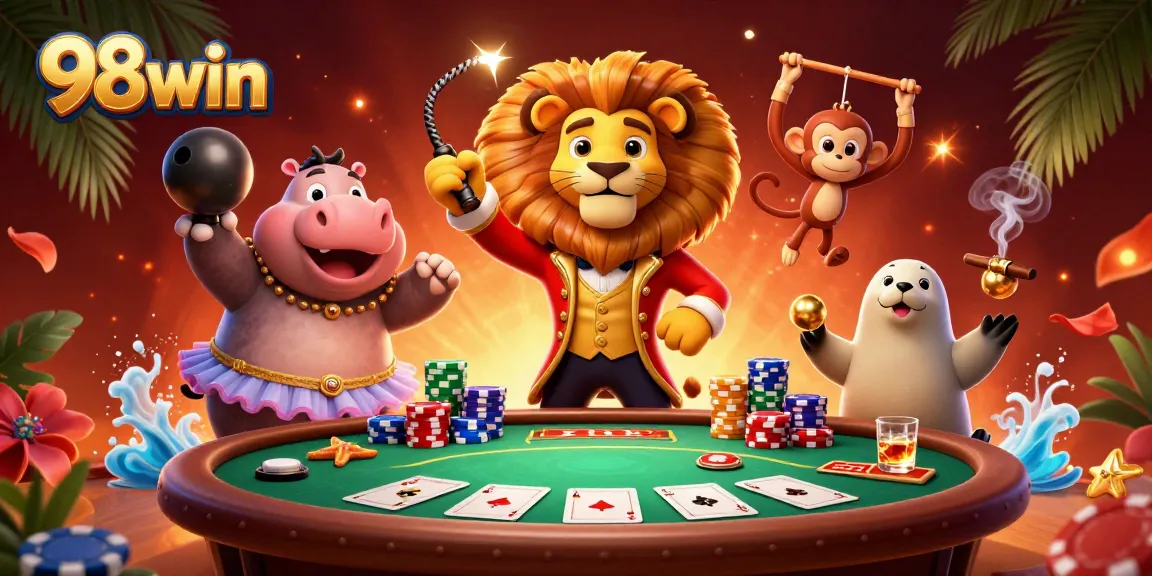 Experience the thrilling 98win casino adventure with exciting characters and vibrant gaming elements.