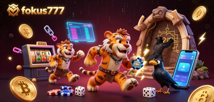 Experience thrilling gaming at fokus777 with an electrifying casino adventure featuring vibrant crypto elements.
