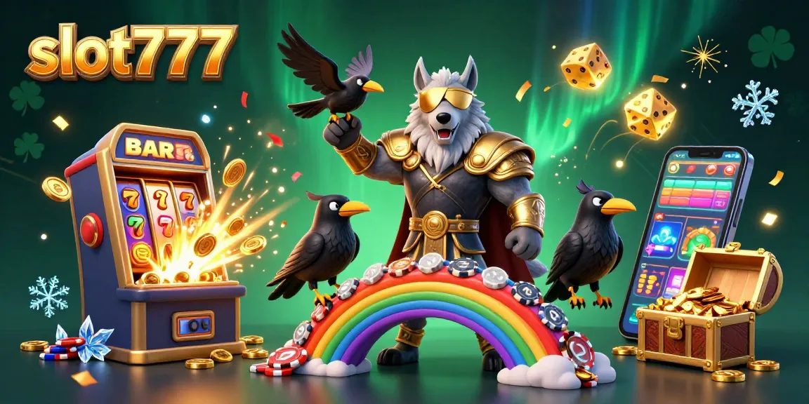 Experience thrilling wins at slot777 with a vibrant Norse mythology-inspired gambling scene.