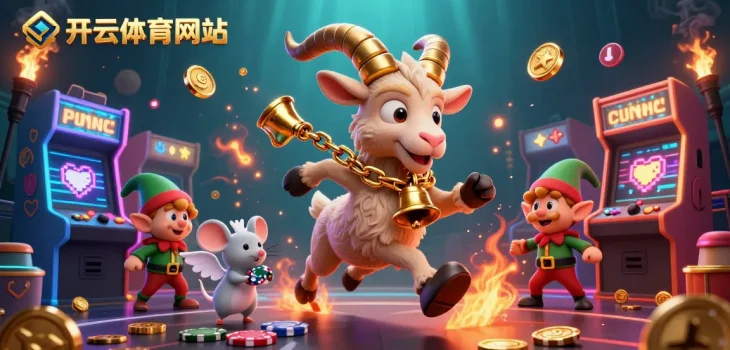 在开云体育网址进行娱乐活动，3D卡通形象生动展示了赌场场景，营造出欢乐的氛围。
