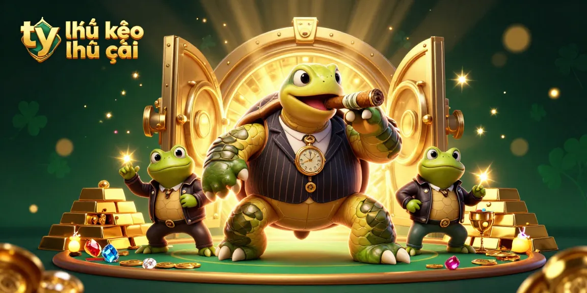Discover the thrilling world of tỷ lệ kèo nhà cái with energetic cartoon characters in a vibrant casino setting.