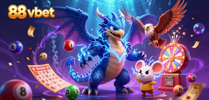 Experience the thrill of winning at 88 vbet with dynamic colorful elements and an engaging fantasy scene.